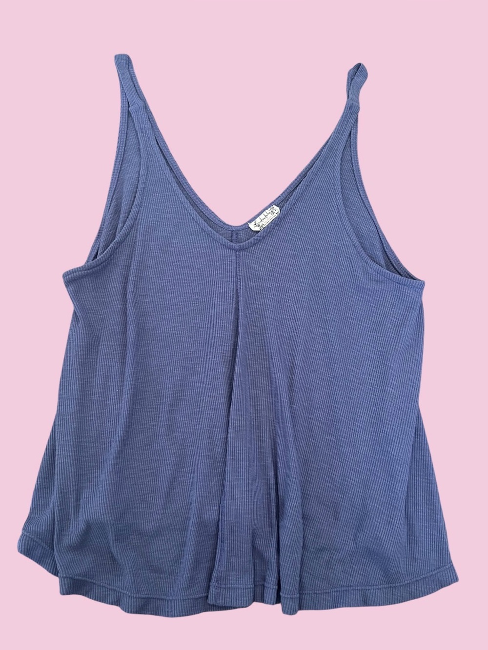 Women’s Purple V-Neck Ribbed Tank Top